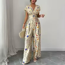 Flower Print Jumpsuit